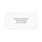 Black and White return Address Label (Voorkant)