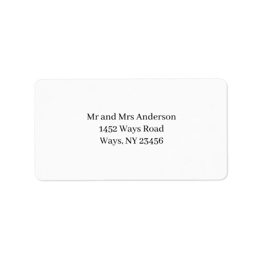 Black and White return Address Label (Voorkant)