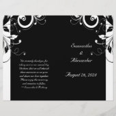Black and White Reverse Swirl Foldable Program (Voorkant)