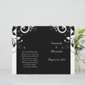 Black and White Reverse Swirl Foldable Program (Staand voorkant)