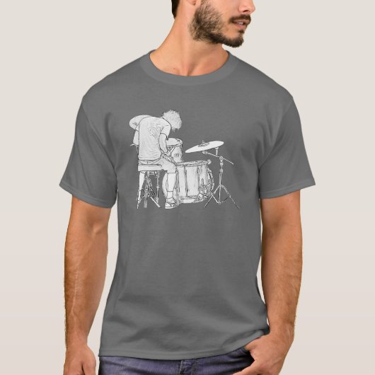Black and White Rock Guy T-shirt (Voorkant)