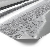 Black And White Rocky Ocean Waves Seascape Poster (Hoek)