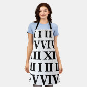 Black and White Roman Numeral  Schort (Gedragen)