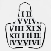 Black and White Roman Numeral  Schort (Voorkant)