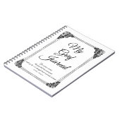 Black and White Rose Cluster Grensrouwjournaal Notitieboek (Linkerzijde)