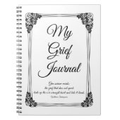 Black and White Rose Cluster Grensrouwjournaal Notitieboek (Voorkant)