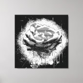 Black and White Rose Fine Art Canvas Afdruk (Voorkant)