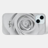 Black and White Rose flower Phone case (Achterkant (horizontaal))
