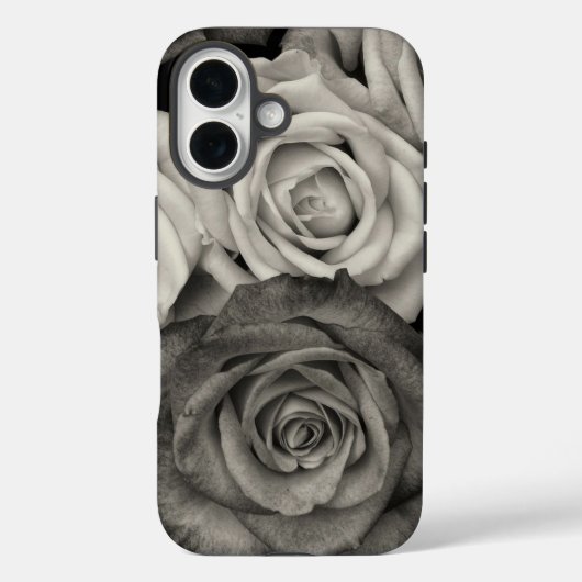 Black and White Roses Case-Mate iPhone Case (Achterkant)
