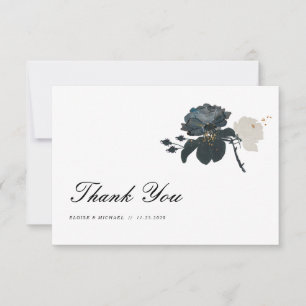 Black and White Roses Wedding Bedankt