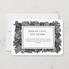 Black and White Roses Wedding Safety Kaart
