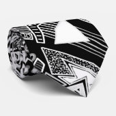 Black and White Runway Mode 2022 geïnspireerde nek Stropdas (Opgerold)