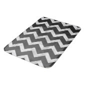 Black and white Rustic Chevron pattern Badmat (Gekanteld)