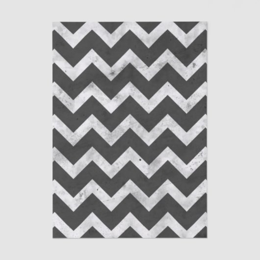 Black and white Rustic Chevron pattern Tissuepapier (Voorkant)