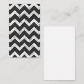 Black and white Rustic Chevron pattern Visitekaartje (Voorkant / Achterkant)