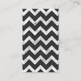 Black and white Rustic Chevron pattern Visitekaartje