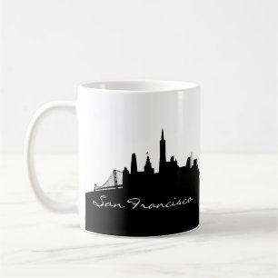 Black and White San Francisco Skyline Koffiemok