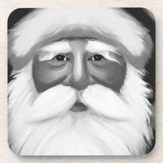 Black and White Santa Claus Bier Onderzetter
