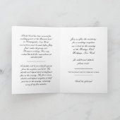 Black and White Script Folded Wedding Invitation (Binnen)