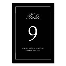 Black and White Script Wedding Kaart