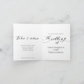 Black and White Script Whimsical Monogram Weddensc (Binnen)