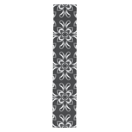 Black and white seamless pattern on  table runner medium tafelloper (Voorkant)