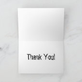 Black and White Shark Silhouette Hartelijk dank Bedankkaart (Binnen)