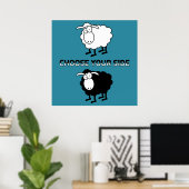 Black and white sheep poster (Thuiskantoor)