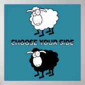 Black and white sheep poster (Voorkant)