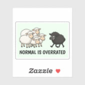 Black and White Sheep Sticker (Vel)