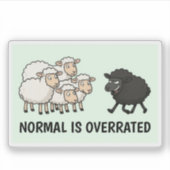 Black and White Sheep Sticker (Voorkant)