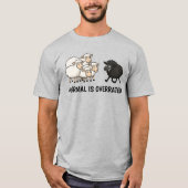 Black and White Sheep Unisex T-shirt (Voorkant)