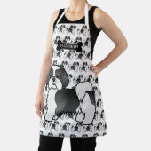Black and White Shih Tzu Cartoon Dog & Name Schort (Insitu)
