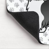 Black and White Shih Tzu Cute Cartoon Dog Muismat (Hoek)