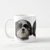 Black and White Shih Tzu Dog Koffiemok (Links)