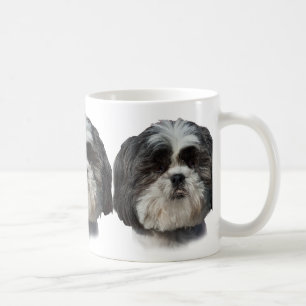Black and White Shih Tzu Dog Koffiemok