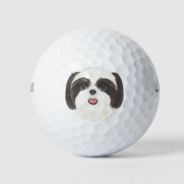 Black and White Shih Tzu Golfballen