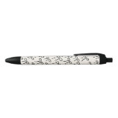 Black and White Simple Bows Pattern Zwarte Inkt Pen (Bovenkant)