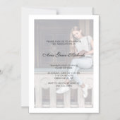 Black and White Simple Photo Graduparty Magnetische Uitnodiging (Voorkant)