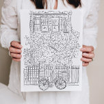 Black and White Sketch New York City Stoop Poster<br><div class="desc">Unieke zwarte en witte schets van een klassiek poster van de bruinsteen van New York City. Speel wandkunst voor je thuis of een geschenk!</div>