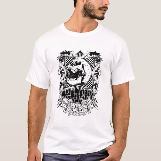 Black and White Skull T-Shirt (Voorkant)