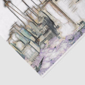 Black and White Skyline New york City Drawing Tissuepapier (Detail)