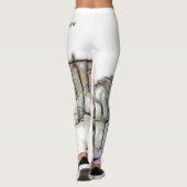 Black and White Skyline Newyork City Drawing Leggings (Achterkant)