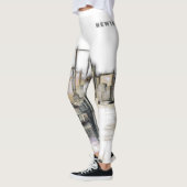 Black and White Skyline Newyork City Drawing Leggings (Links)