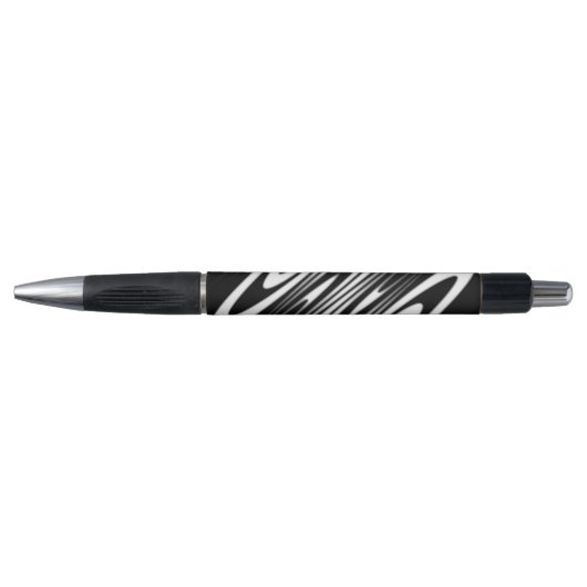 black and white smooth organic wavy pattern pen (Voorkant)