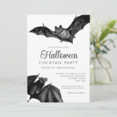 Black and White Snakes Cocktail Party voor Hallowe Kaart (Staand voorkant)