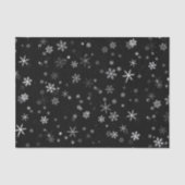 Black and White Snowflake Pattern Holiday Tissuepapier (Voorkant)