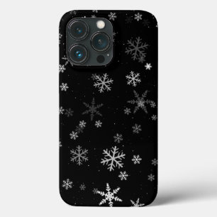 Black and White Snowflake Winter Pattern Case-Mate iPhone Case