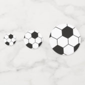 Black And White Soccer Ball Geometric Pattern  Confetti (Achterkanten)