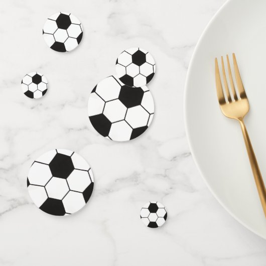 Black And White Soccer Ball Geometric Pattern  Confetti (Groep)